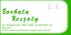 borbala meszoly business card